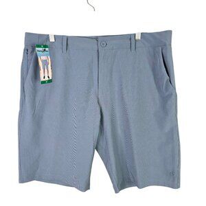 Mens Hang Ten Blue Stretch Performance Shorts Polyester Blend 12" Inseam 38